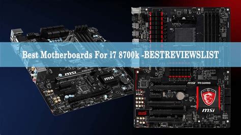 motherboard for i7 8700|8 Best Motherboards for i7 8700K in 2023 (Updated).